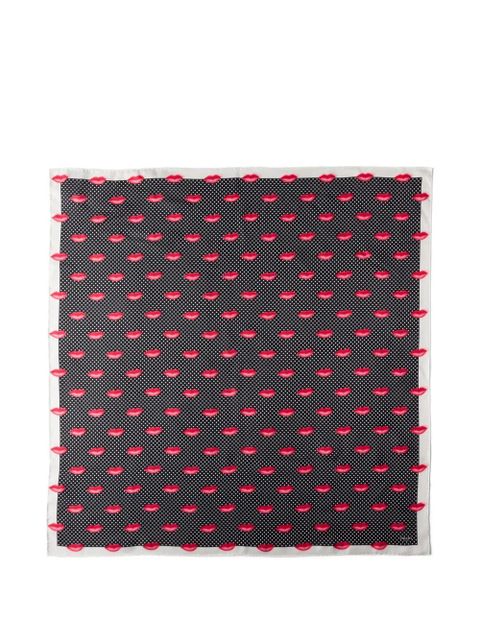 Prada printed silk twill scarf - Black - zdjęcie produktu nr 1