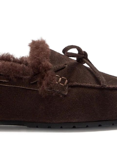 Aeyde Jasper bow-detail loafers - Brown - zdjęcie produktu nr 2