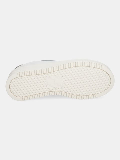 Tommy Jeans sneakersy skórzane TJW FLATFORM LEOPARD SNEAKER damskie kolor biały EN0EN02930