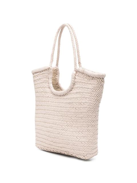 DRAGON DIFFUSION woven braided tote bag - Neutrals