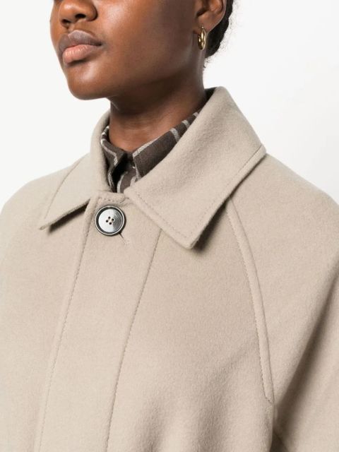 AMI Paris belted single-breasted coat - Neutrals