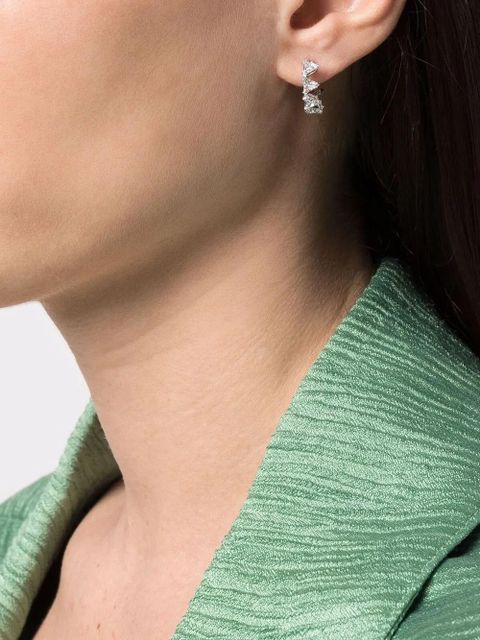 Swarovski Matrix mini hoop earrings - White - zdjęcie produktu nr 2