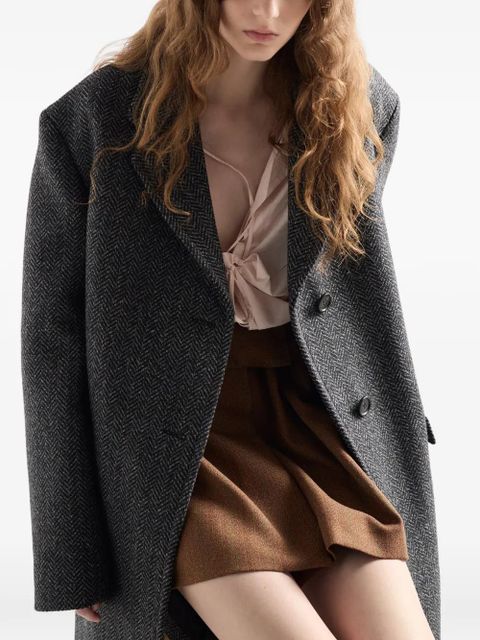 Prada elastic-waistband mini skirt - Brown - zdjęcie produktu nr 2