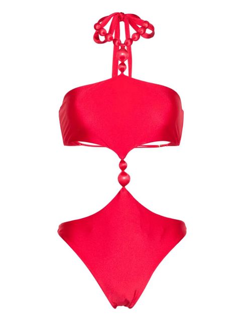 Cult Gaia Caitriona beaded swimsuit - Red - zdjęcie produktu nr 1