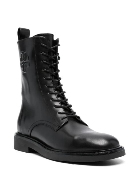 Tory Burch Double T combat boots - Black