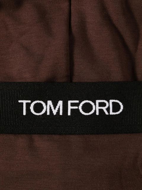 TOM FORD logo-waistband briefs - Brown