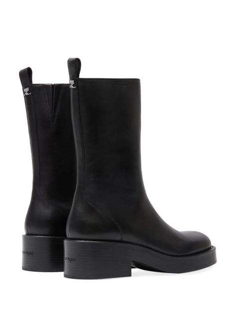 Courrèges Rider leather boots - Black