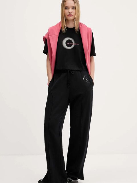 Karl Lagerfeld Jeans t-shirt damski kolor czarny A4W17011 - zdjęcie produktu nr 2