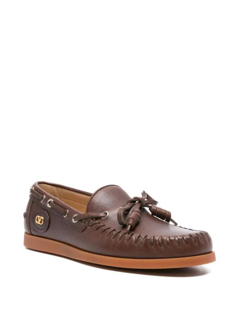 Valentino Garavani Palm Avenue leather loafers - Brown - zdjęcie produktu nr 2