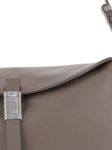 PINKO flap-closure leather shoulder bag - Grey