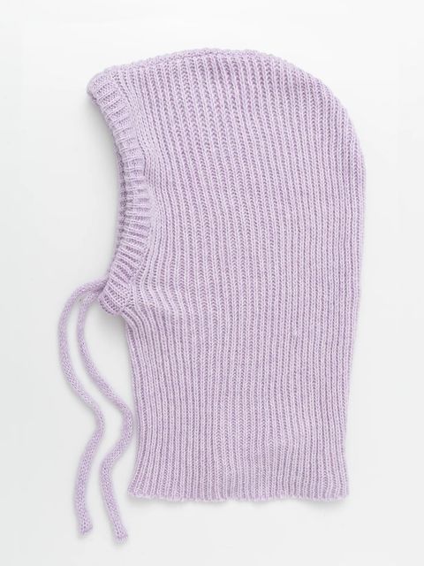 Answear.LAB kominiarka z wełną merino kolor fioletowy