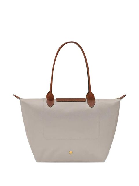 Longchamp L Le Pliage top-handle pebble tote bag - Neutrals