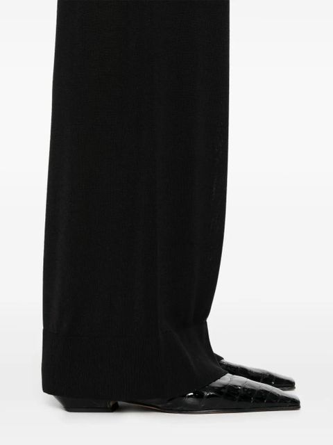TOTEME wide knitted trousers - Black