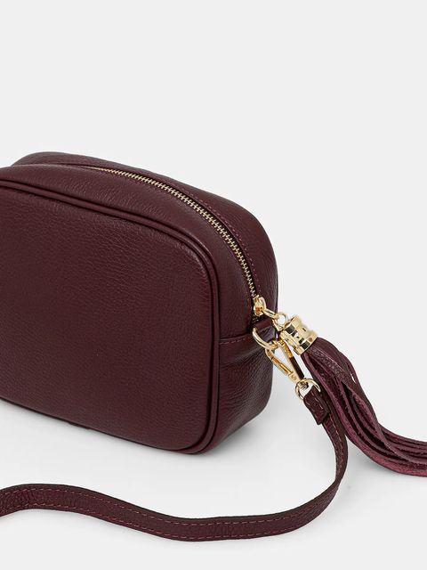 Answear.LAB torebka skórzana kolor bordowy