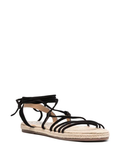 Manebi tie-fastening flat sandals - Black - zdjęcie produktu nr 2