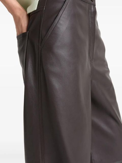 Yves Salomon leather trousers - Brown