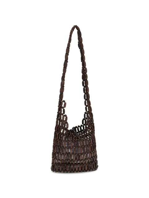 STAUD Coronado beaded shoulder bag - Brown - zdjęcie produktu nr 2
