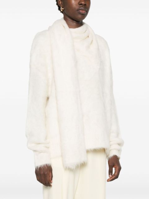 TOTEME draped-scarf sweater - Neutrals