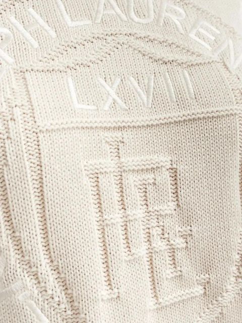 Lauren Ralph Lauren logo-embroidered crew-neck sweater - Neutrals