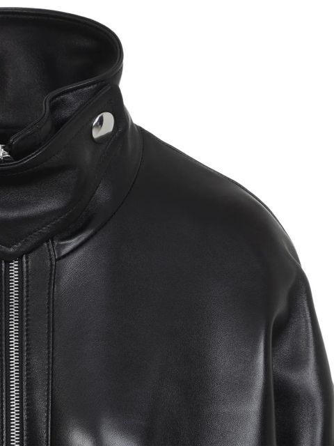 KHAITE zip-fastening funnel-neck jacket - Black