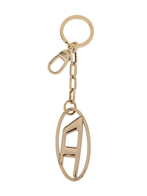 Diesel Oval D polished keychain - Gold