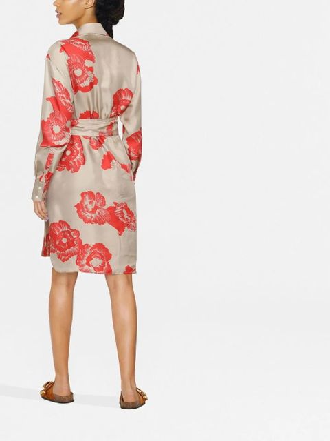 Ferragamo floral print belted shirt dress - Neutrals - zdjęcie produktu nr 2