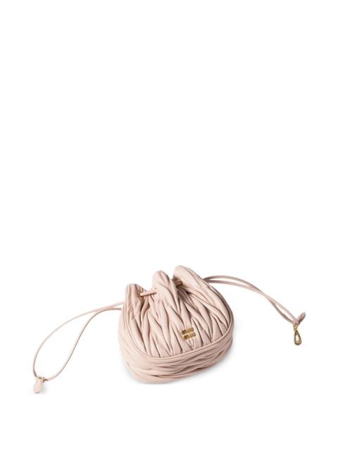 Miu Miu matelassé drawstring mini bag - Pink - zdjęcie produktu nr 2