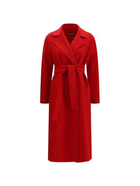 Max Mara self-tie notched wool coat - Red - zdjęcie produktu nr 1