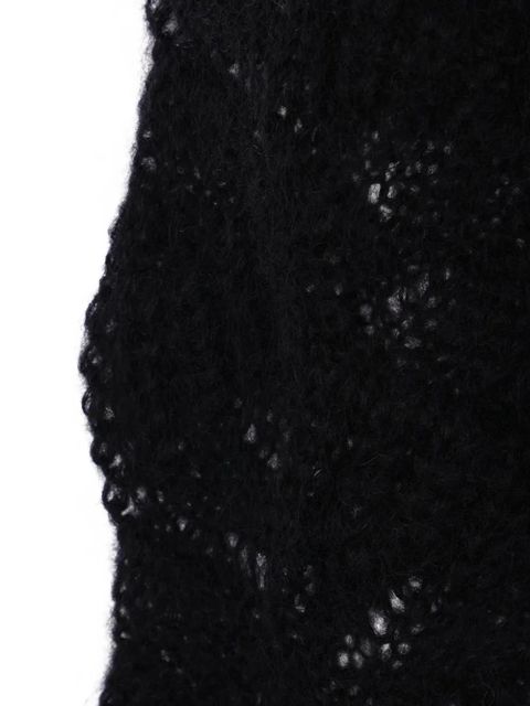 Comme Des Garçons open-work long-sleeve sweater - Black