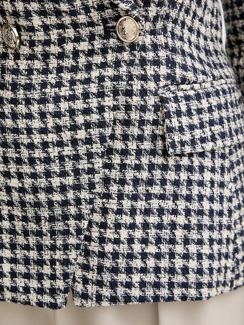 Morgan marynarka kolor beżowy jednorzędowa wzorzysta VJEAN.F