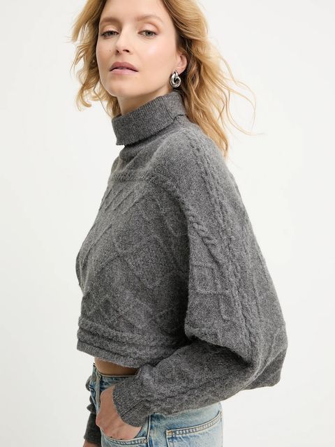 Answear.LAB sweter z kaszmirem damski kolor szary ciepły z golfem - zdjęcie produktu nr 1