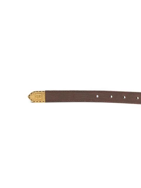 Valentino Garavani Vlogo signature leather belt - Brown