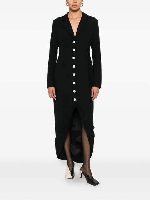 A.W.A.K.E. Mode V-neck asymmetric dress - Black - zdjęcie produktu nr 2