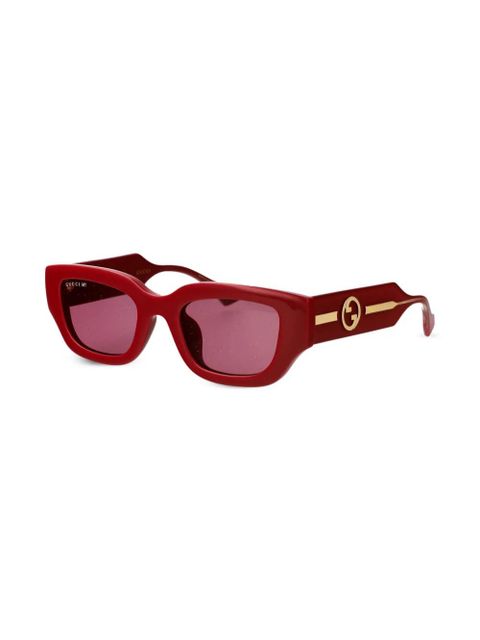 Gucci Eyewear GG rectangle-frame sunglasses - Red - zdjęcie produktu nr 2