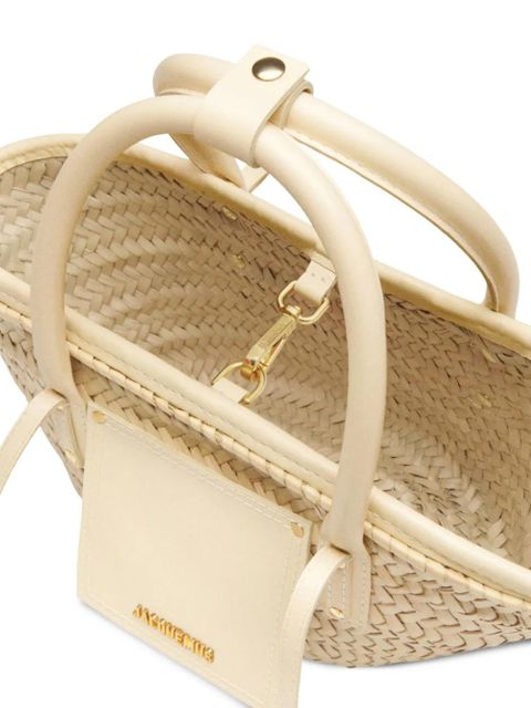 Jacquemus small Soli woven tote bag - Neutrals