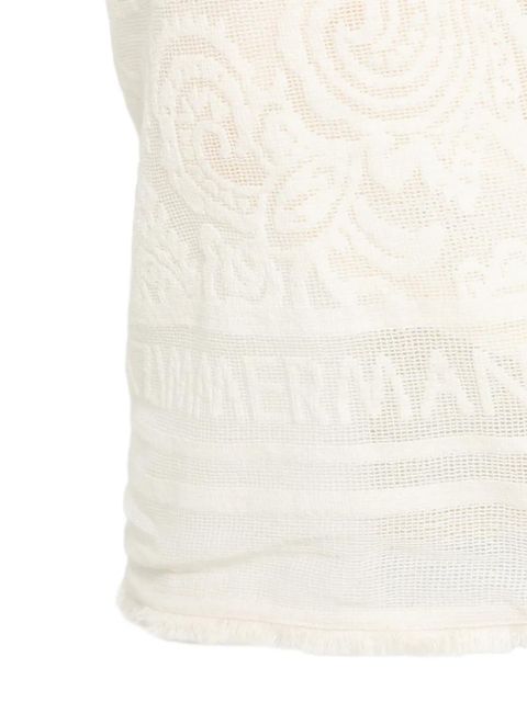 ZIMMERMANN woven frayed-edge pareo - Neutrals