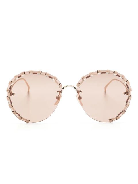 Chloé Eyewear Idora round-frame sunglasses - Gold - zdjęcie produktu nr 1