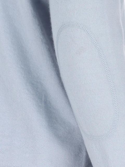 Miu Miu Henley button elbow-patch T-shirt - Blue