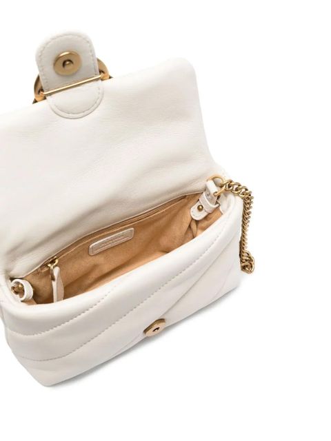 PINKO Love Baby Puff leather crossbody bag - White