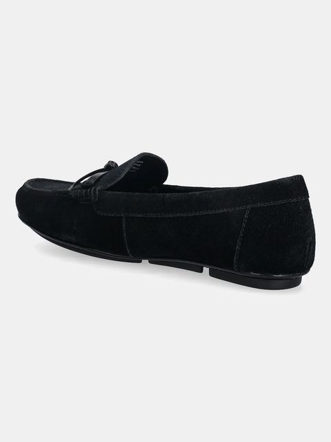 MICHAEL Michael Kors mokasyny zamszowe Juliette Moc damskie kolor czarny na płaskim obcasie 40S3JTFR1S.001