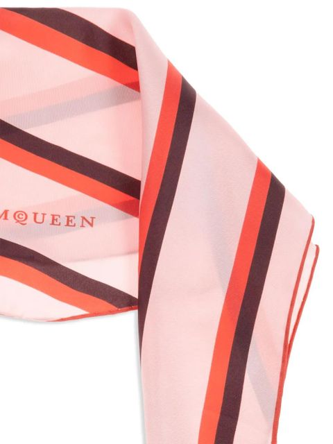 Alexander McQueen College Stripe scarf - Pink - zdjęcie produktu nr 2