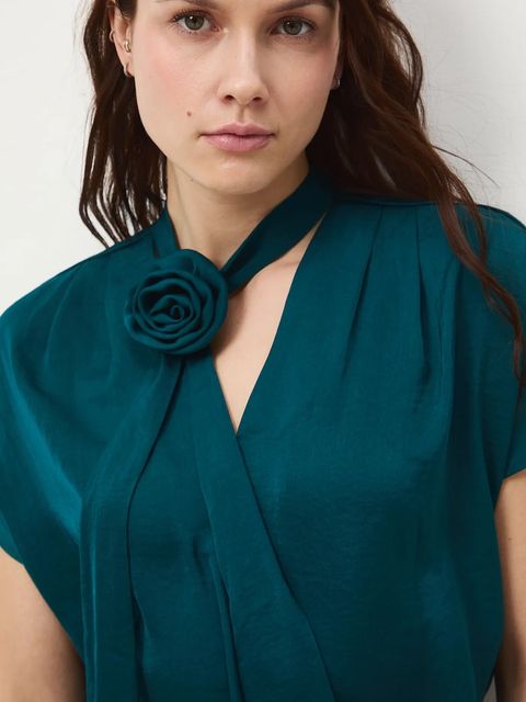 Medicine bluzka damska kolor zielony gładka - zdjęcie produktu nr 2