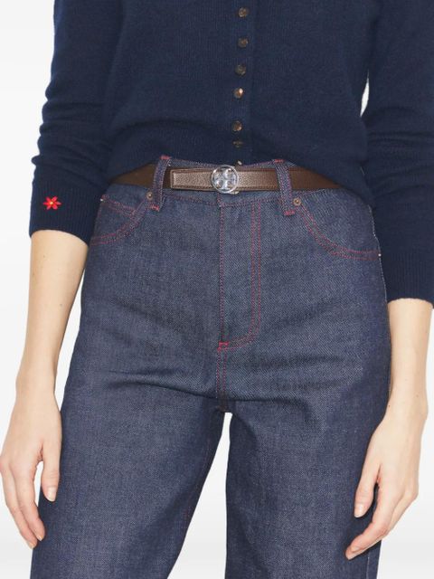 Tory Burch 1" Miller reversible belt - Brown