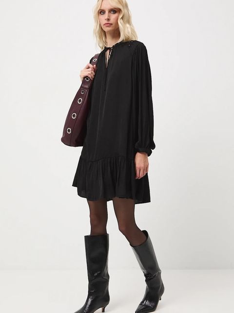 Medicine sukienka kolor czarny mini oversize - zdjęcie produktu nr 2