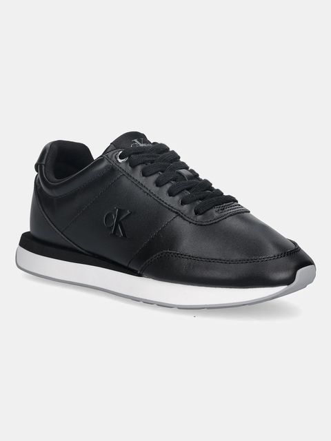 Calvin Klein sneakersy RETRO RUNNER LACE UP LTH MG damskie kolor czarny YW0YW01942 - zdjęcie produktu nr 1