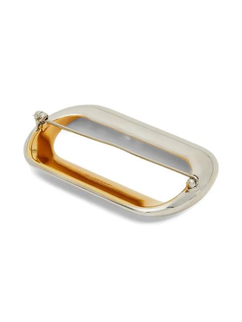 Jil Sander two-tone brooch - Silver