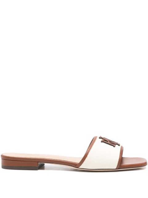 Lauren Ralph Lauren monogram-detail sandals - Neutrals - zdjęcie produktu nr 1