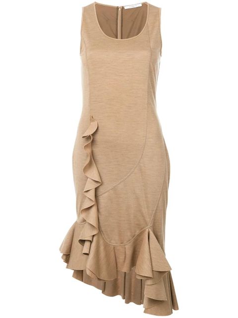 Givenchy knitted frill-hem midi dress - Brown - zdjęcie produktu nr 1