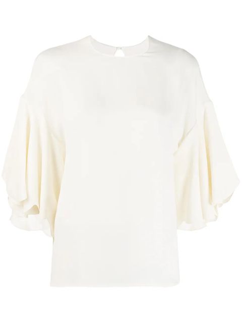 Valentino Garavani tulip sleeve blouse - White - zdjęcie produktu nr 1