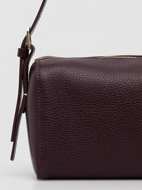 Patrizia Pepe torebka skórzana kolor bordowy 8B0255 L001